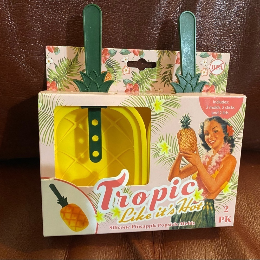 Nib Tropic Silicone Pineapple Popsicle Molds 2 Pck